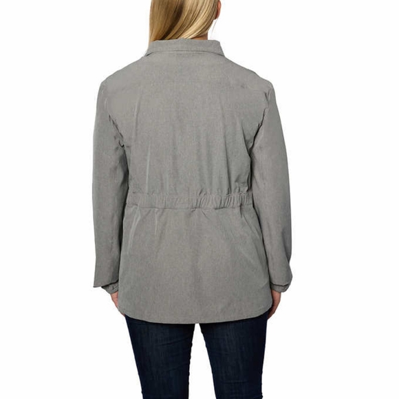 Hang Ten Womens Jacket Gray Frost Hybrid Water-Resistant 4-Way Stretch Pockets - Picture 2 of 3